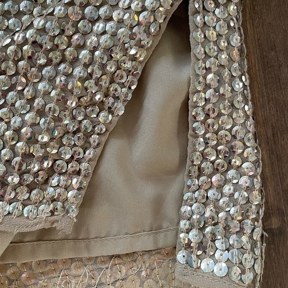 NEW✨Miss Selfridge Gold Sequin Midi Skirt - Picture 5 of 7